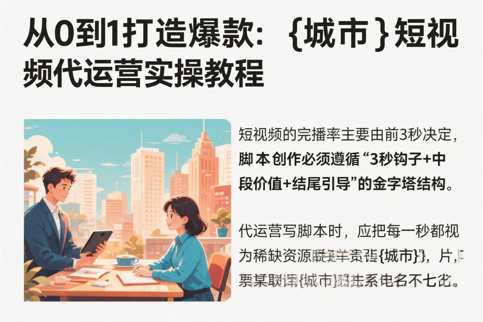 从0到1打造爆款：大通短视频代运营实操教程